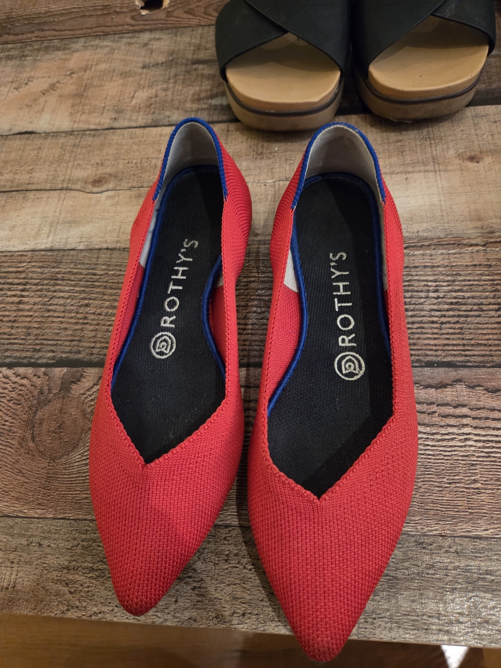 Rothy's Red Pointed Knit Flats - Women's - Picture 2 of 4